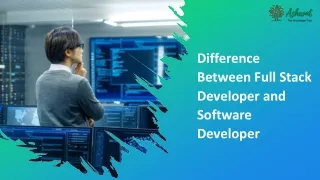 Difference Between Full Stack Developer And Software Developer