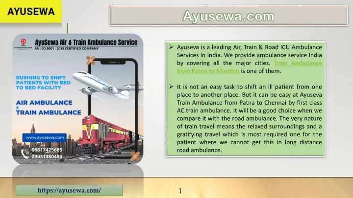 ayuseva is a leading air train road icu ambulance