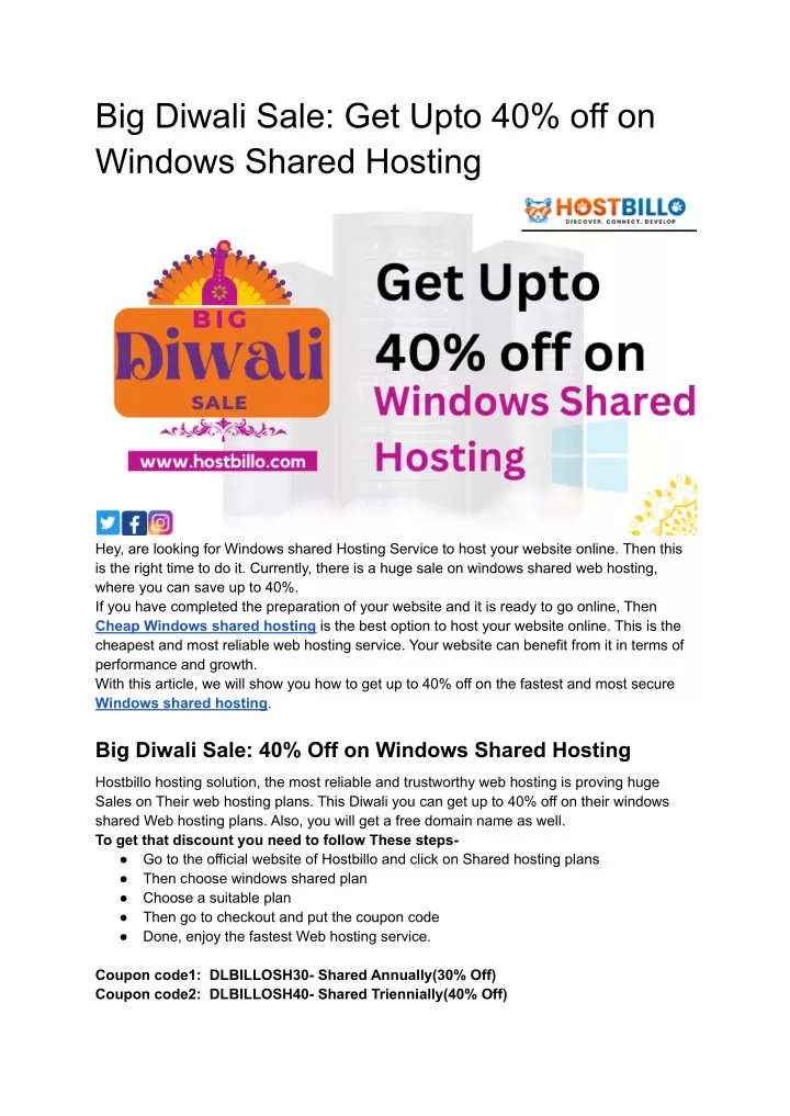 big diwali sale get upto 40 off on windows shared
