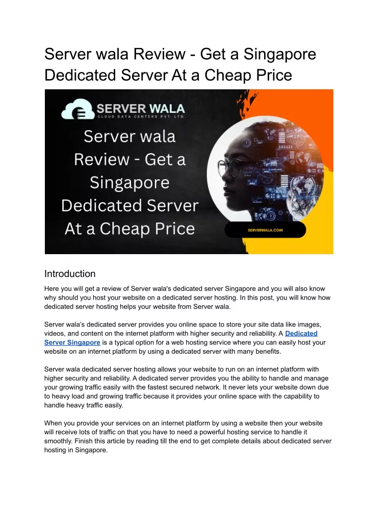 server wala review get a singapore dedicated