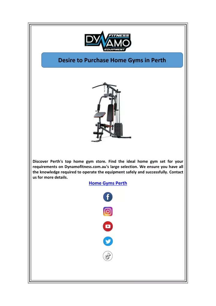 desire to purchase home gyms in perth