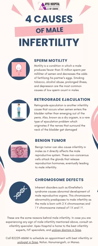 Four Causes of Male Infertility - Apex Hospital