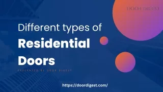 different types of residential doors