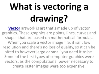 what is vectoring a drawing