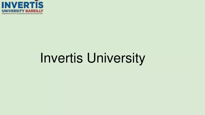 invertis university