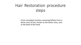 hair restoration procedure steps