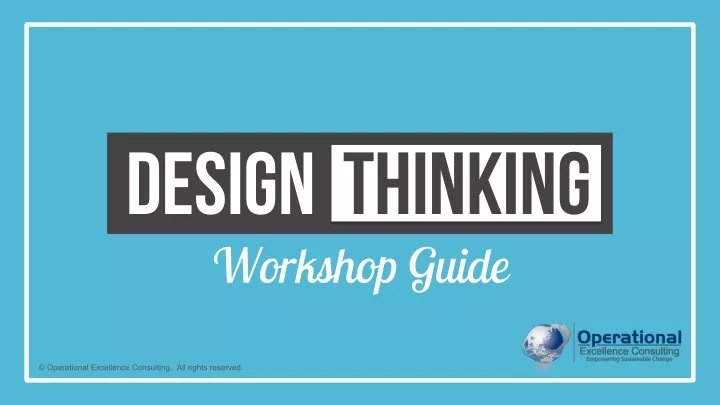 design thinking workshop guide