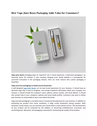 how vape juice boxes packaging adds value