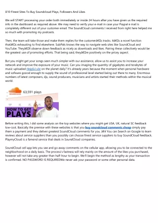 10 finest sites to buy soundcloud plays followers