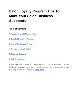 Salon Loyalty Program Tips To Make Your Salon Business Successful