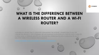 what is the difference between a wireless router and a wi fi router