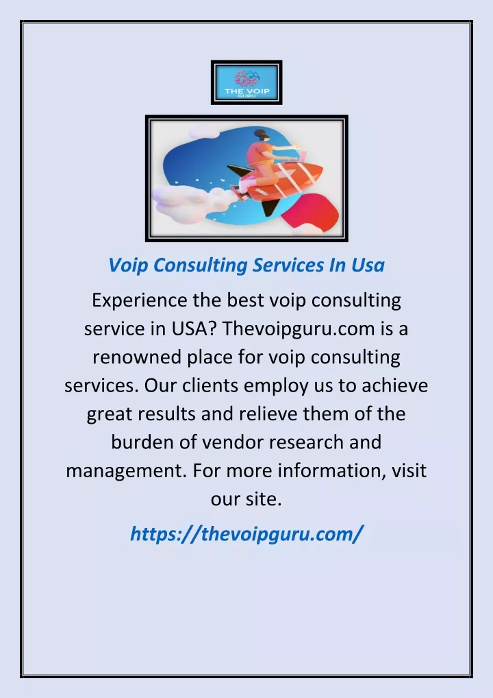 voip consulting services in usa