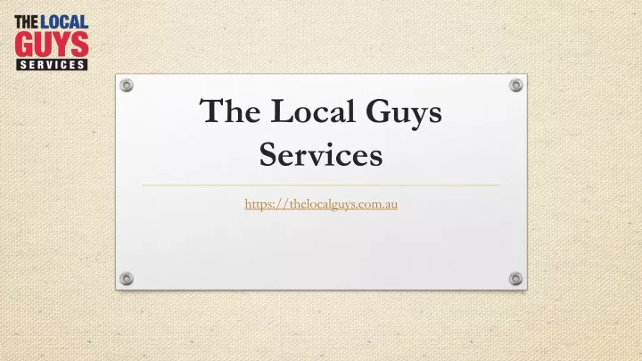 the local guys services