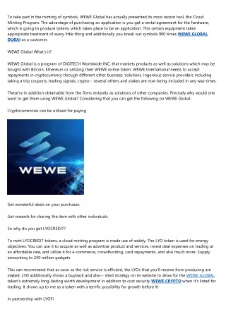 to take part in the minting of symbols wewe