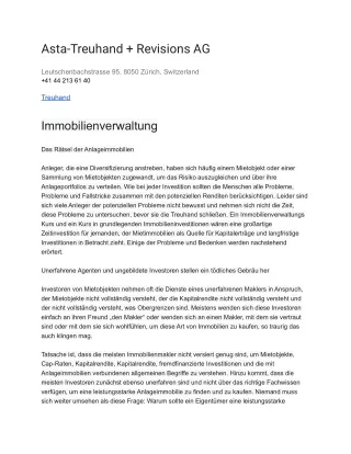 asta treuhand revisions ag