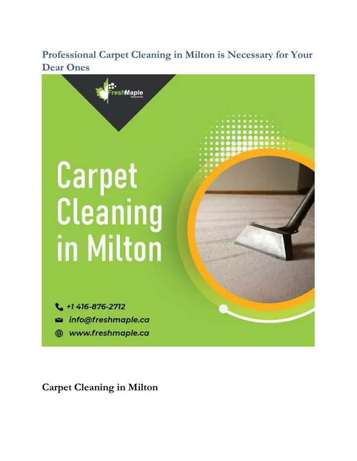 professional carpet cleaning in milton