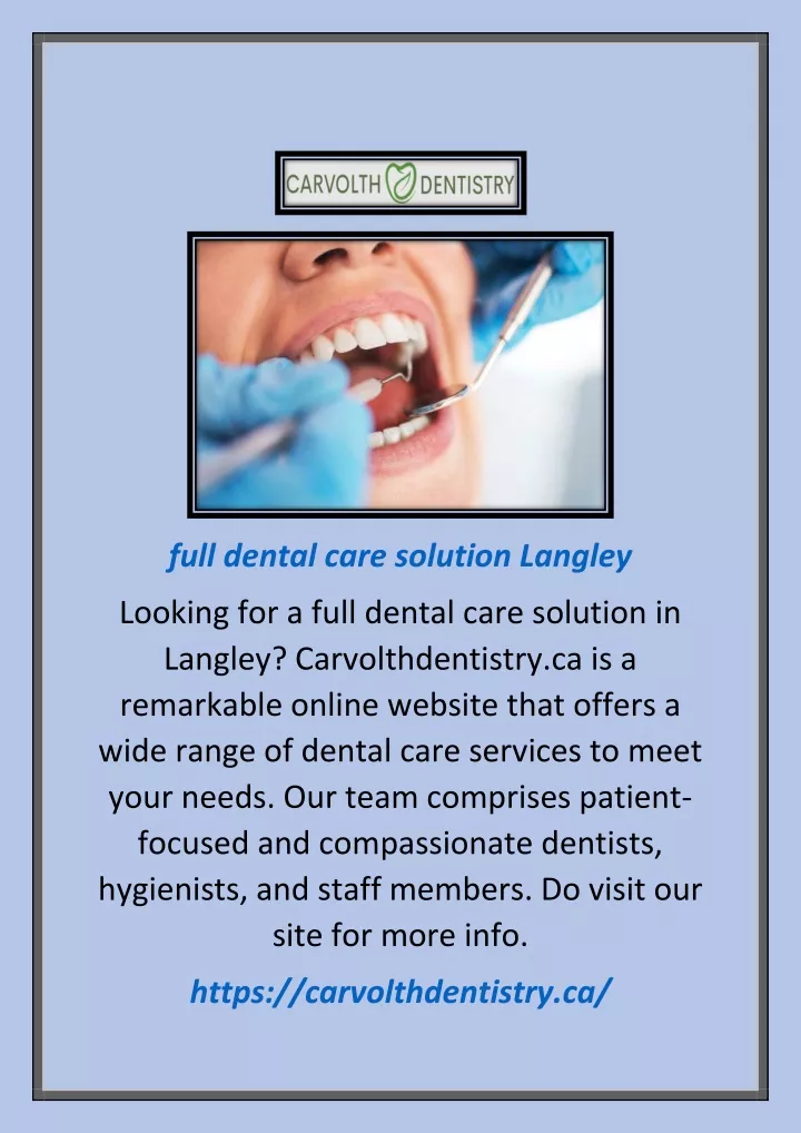 full dental care solution langley