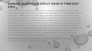 Getting QuickBooks Display Issues? Here is the best solutions