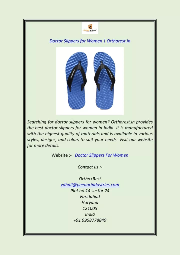 doctor slippers for women orthorest in