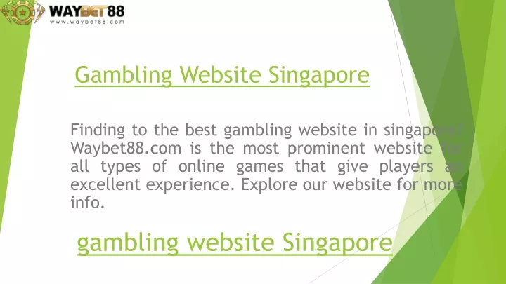 gambling website singapore