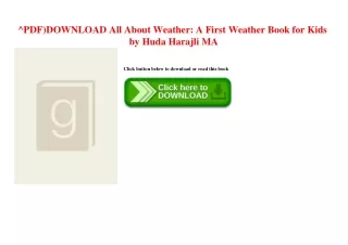 ^PDF)DOWNLOAD All About Weather A First Weather Book for Kids  by Huda Harajli M