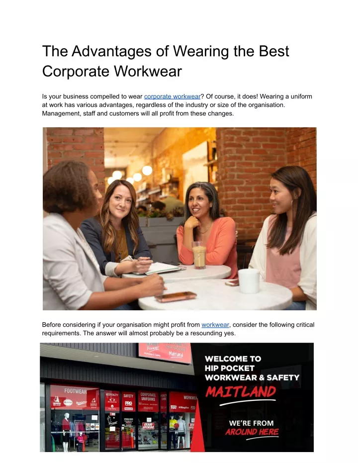 the advantages of wearing the best corporate