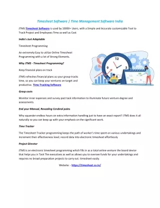 timesheet software time management software india