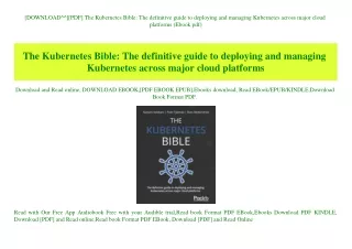 download pdf the kubernetes bible the definitive