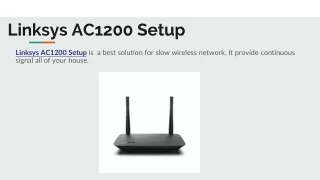 Linksys AC1200 Setup