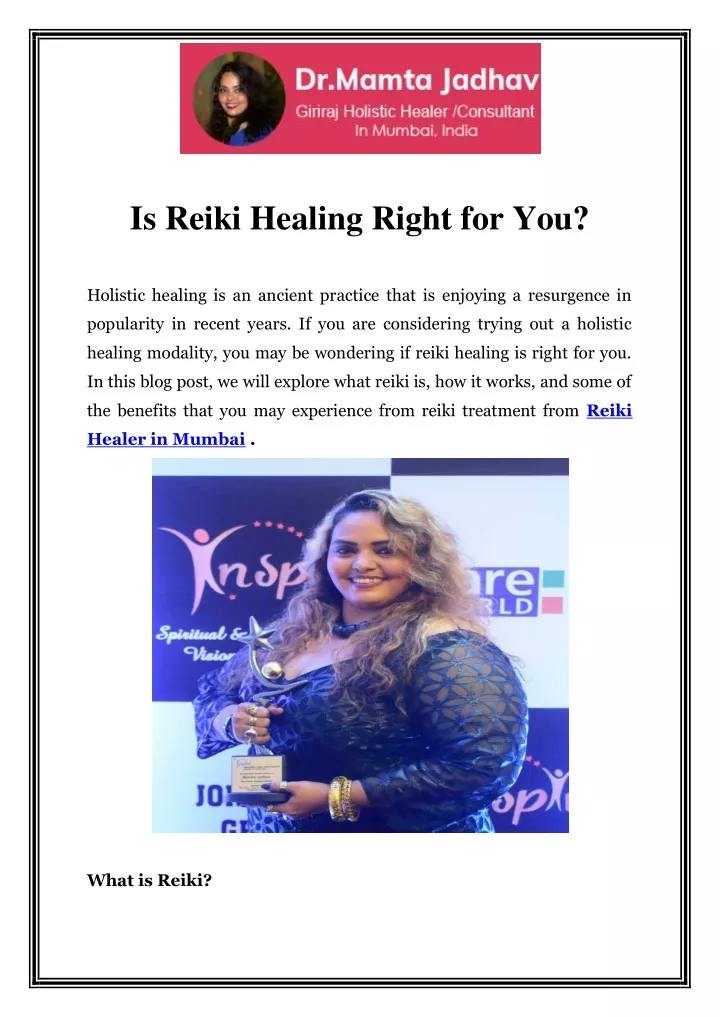 is reiki healing right for you