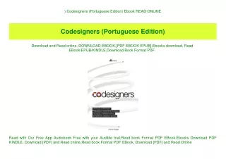 ^DOWNLOAD-PDF) Codesigners (Portuguese Edition) Ebook READ ONLINE