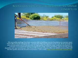 Best Concrete Contractors in Victorville CA - VICTORVILLE