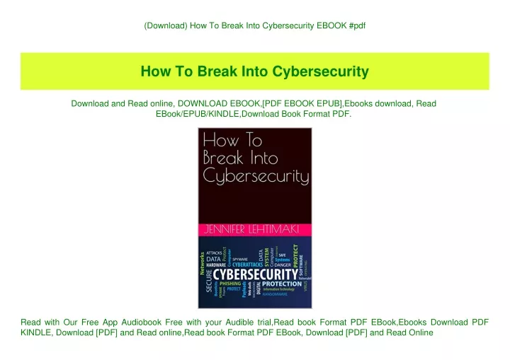 download how to break into cybersecurity ebook pdf