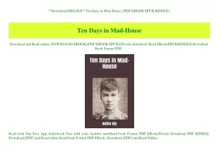 Download EBOoK@ Ten Days in Mad-House {PDF EBOOK EPUB KINDLE}