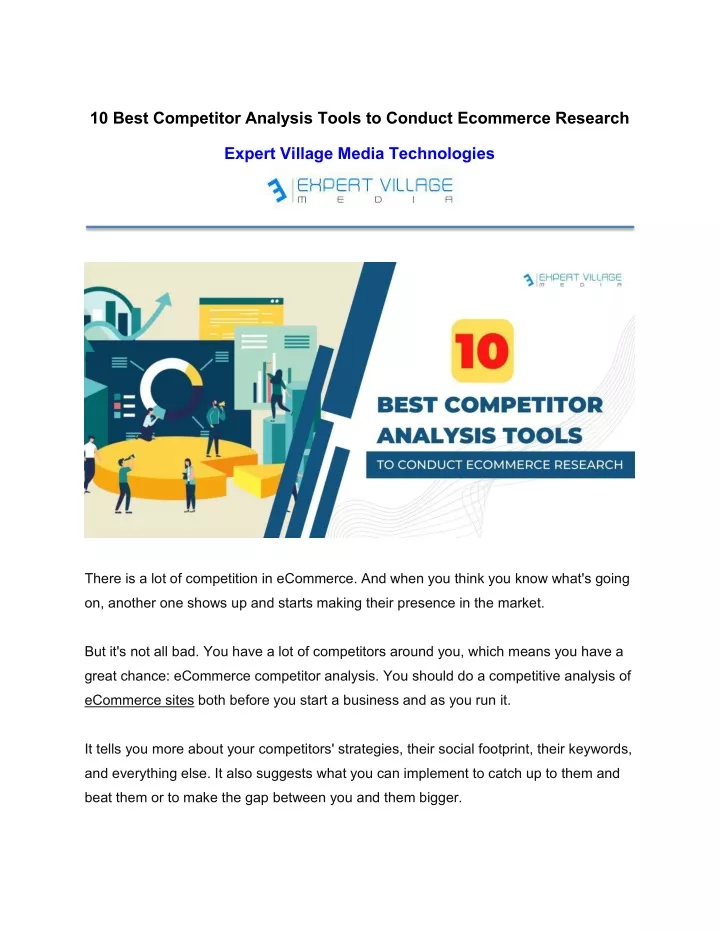 10 best competitor analysis tools to conduct