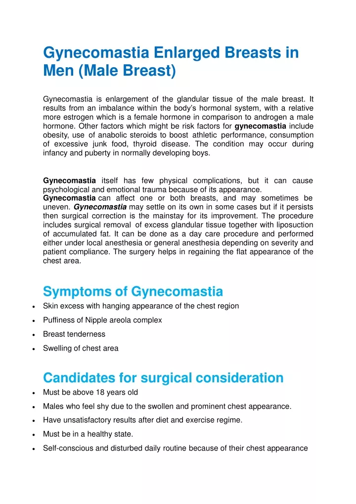 Ppt Gynecomastia Surgery In Delhi Male Gynecomastia Surgery In Delhi Powerpoint Presentation