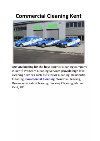 Commercial Cleaning Kent