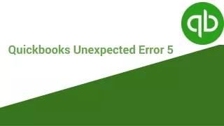 QuickBooks Event ID 4 Unexpected Error 5