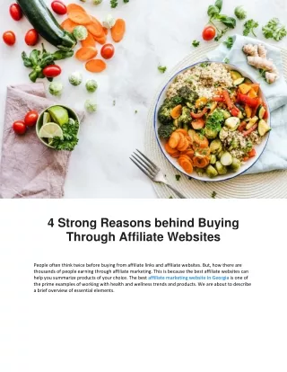 4 Strong Reasons behind Buying Through Affiliate Websites