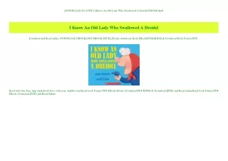 [DOWNLOAD IN @PDF] I Know An Old Lady Who Swallowed A Dreidel EBOOK #pdf