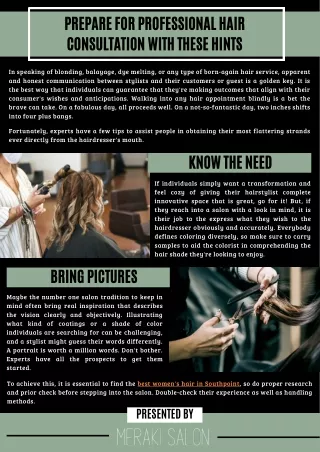 Hints for Professional Hair Consultation