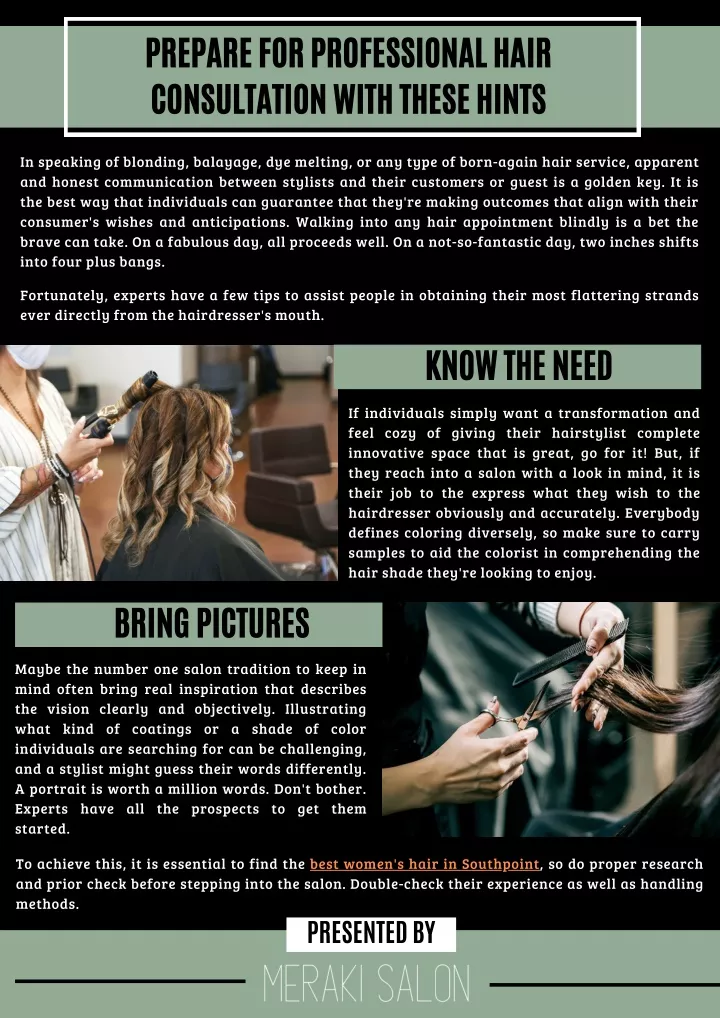 prepare for professional hair consultation with