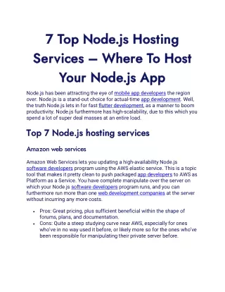 7 top node js hosting 7 top node js hosting