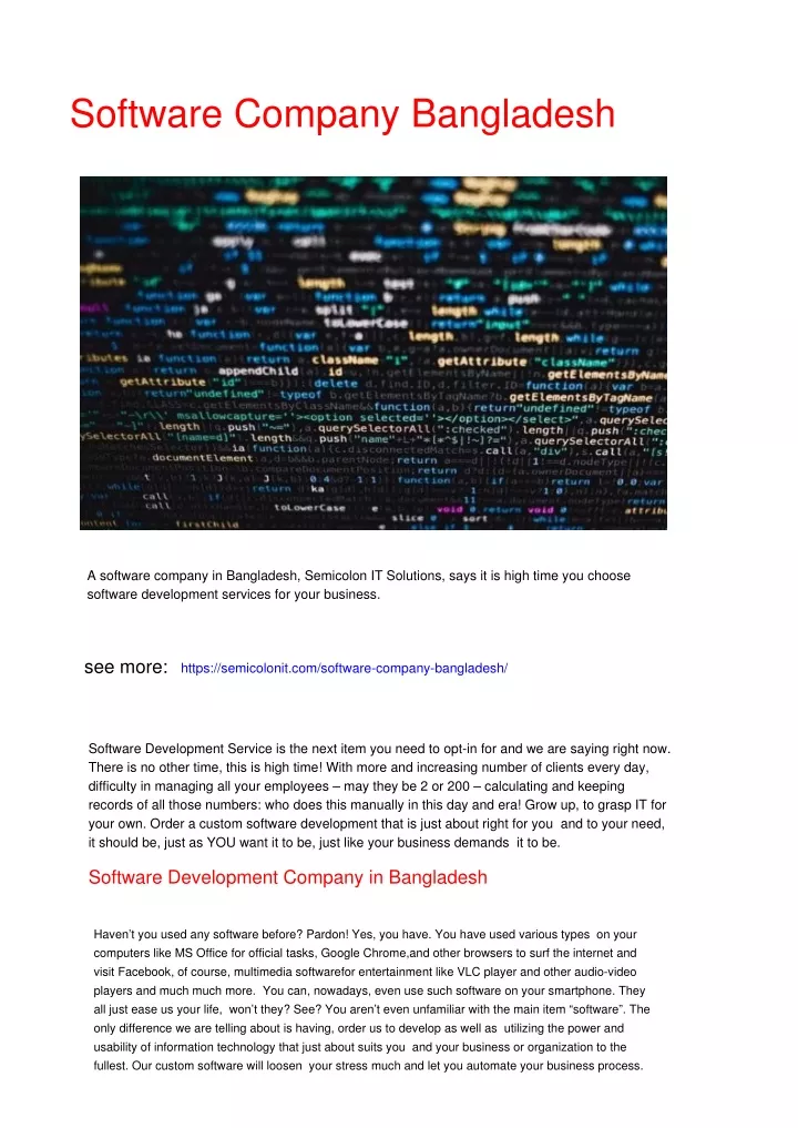 software company bangladesh