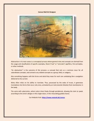 canvas wall art designer