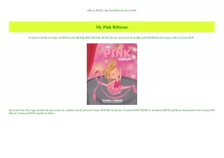 ((Read_[PDF])) My Pink Ribbons eBook PDF