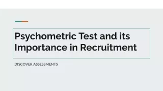 Psychometric Test and its Importance in Recruitment