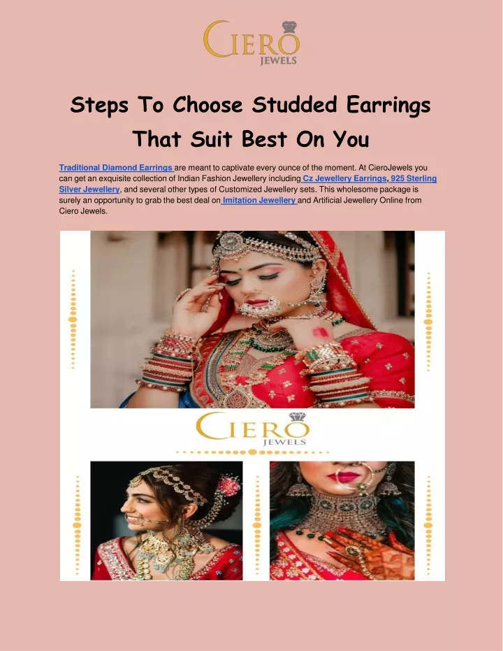 steps to choose studded earrings that suit best on you