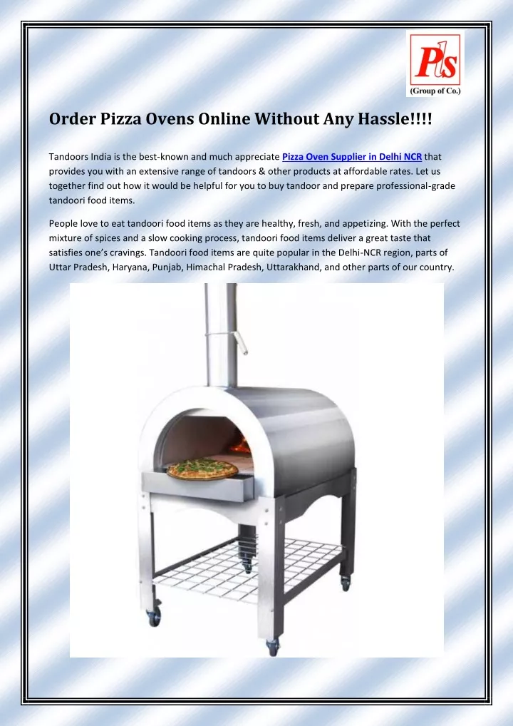 order pizza ovens online without any hassle