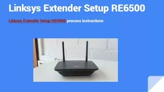 Linksys Extender Setup RE6500